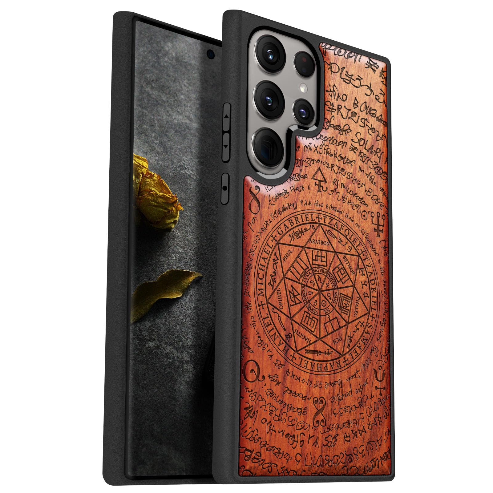 【色:ウォールナット】Carveit ウッドカバー 対応 Galaxy S24 Amazon.com: Carveit Wood Case for Galaxy S24 Ultra Case